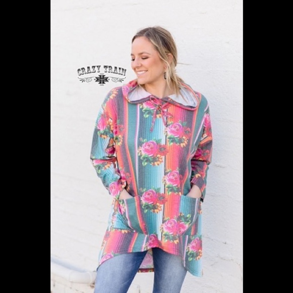 Floral Fleek Tunic Hoodie